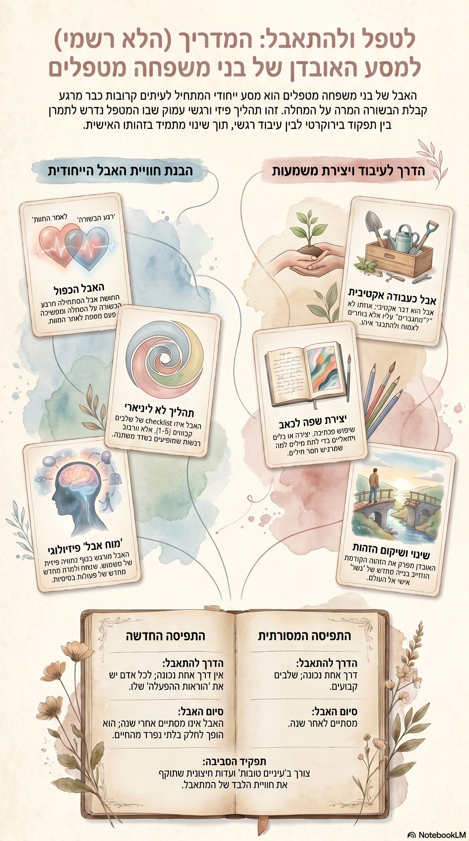 אינפוגרפיקה — לטפל ולהתאבל עם רעות קליין